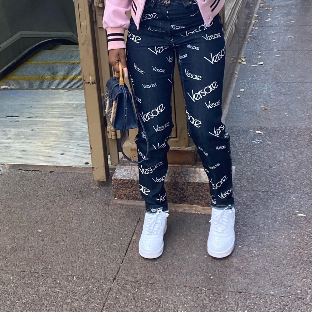 Versace Medusa skinny jeans